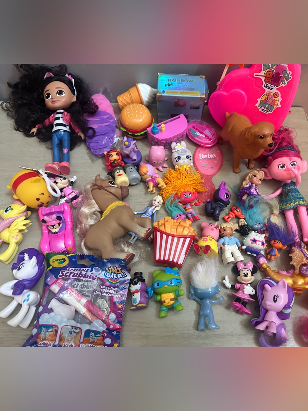 Girls assorted Toy Lot. Disney MLP Barbie and more